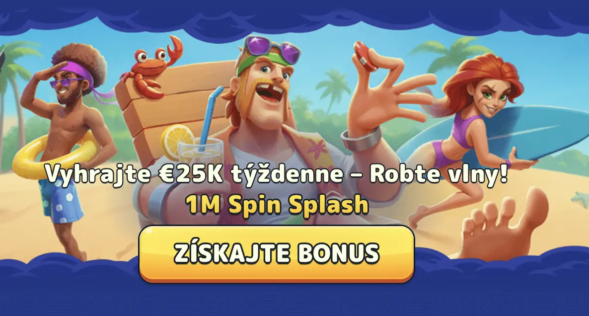 Letná promo akcia 1M Spin Splash od Pistolo Casino s možnosťou vyhrať €25K týždenne